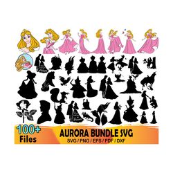 100 Aurora Bundle Svg, Disney Svg, Sleeping Beauty Svg