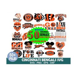 Mega 50 Cincinnati Bengals SVG Bundle, Bengals Logo SVG