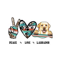 Peace Love Labrador Dog Cowhide Png