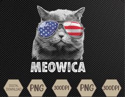 Cat 4th Of July Meowica Girls Boys American Flag Sunglasses Svg, Eps, Png, Dxf, Digital Download