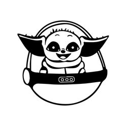 Baby Yoda Mandalorian Star Wars SVG Files For Silhouette, Files For Cricut, SVG, DXF, EPS, PNG Instant Download