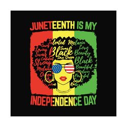 Junteenth is my independence day,african merican,melanin,melanin svg, freedom day,juneteenth svg, juneteenth png, black
