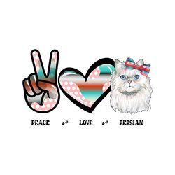 Peace Love Persian Cat Png