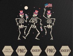 Dancing Skeleton 4th of July American Flag Skellies Svg, Eps, Png, Dxf, Digital Download