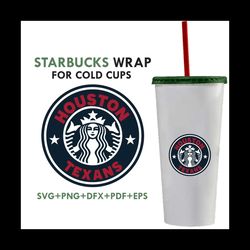 Houston Texans Starbucks Wrap Svg, Sport Svg, Houston Texans Svg, Texans Svg, Nfl Starbucks Svg, Texans Starbucks Wrap,