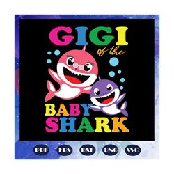 Grandma Of The Baby Shark, Birthday svg, Gigi Shark svg, Mothers day svg, mother svg, mother gift, shark svg,