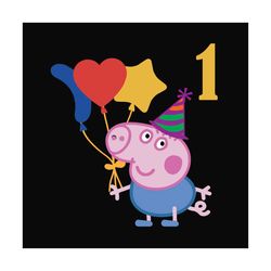 Peppa pig 1st birthday svg, birthday svg, peppa birthday svg, 1st birthday svg, peppa svg, birthday gifts, birthday shir
