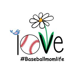 Love baseball mom life, SVG Files For Silhouette, Files For Cricut, SVG, DXF, EPS, PNG Instant Download