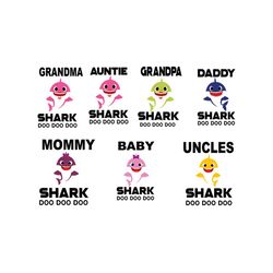 Family shark svg, birthday svg, family birthday svg, shark svg, birthday shark svg, birthday gifts, birthday shirt, birt