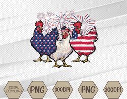 Fourth Of July Funny Chicken Farmer American Flag Patriotic Svg, Eps, Png, Dxf, Digital Download