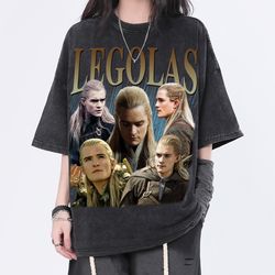 Legolas Lord Vintage Washed Shirt, Actor Homage Graphic Unisex T-Shirt, Bootleg Retro 90s Fans Tee Gift