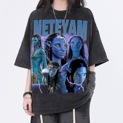 Neteyam Vintage Homage T-Shirt,Avatar Neytiri Washed Tee,Funny Internet Icon Legend Meme Gift,Retro 90s Shirt