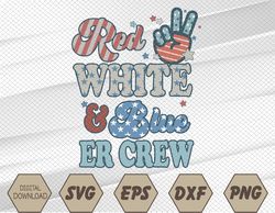 ER Nurse 4th of July Red White Blue ER ED Crew Emergency Svg, Eps, Png, Dxf, Digital Download