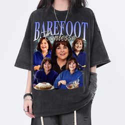Barefoot Contessa Vintage Washed Shirt,Food Network Homage Graphic Unisex T-Shirt, Bootleg Retro 90s Fans Tee Gift
