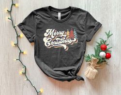 Vintage Merry Christmas Shirt,Merry Christmas Shirt,Christmas T shirt, Christmas Family Shirt,Christmas Gift,70s Style M