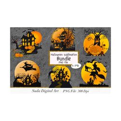 Halloween bundle sublimation, Halloween Bundle png, Halloween Sublimation designs, Haunted House png designs, Haunted Ho