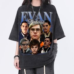 Evan Peters Vintage Washed Shirt, Actor Retro 90s T-Shirt, Fans Gift For Women, Homage Tee For Men