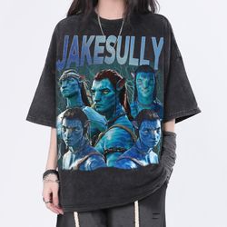 Jake Sully Vintage Homage T-Shirt,Avatar JAKESULLY Washed Tee,Funny Internet Icon Legend Meme Gift,Retro 90s Shirt
