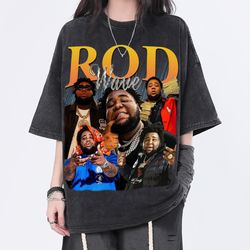 Rod Wave Vintage Washed Shirt,Hiphop RnB Rapper Singer Homage Graphic Unisex T-Shirt, Bootleg Retro 90s Fans Tee Gift