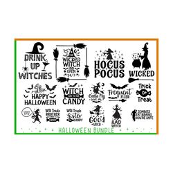 Halloween Witch Svg Bundle, Halloween svg, Fall Svg, Sarcastic Svg, Cameo, Funny Mom Svg, Witch Svg, Ghost Svg, Dxf Png