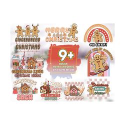 9 Design Merry Christmas SVG Bundle, Christmas Svg, Xmas Svg, Gingerbread Svg, Christmas Cut Files