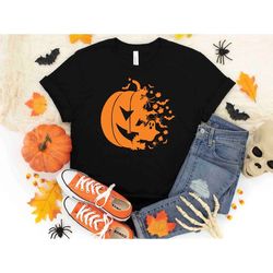 pumpkin shirt, pumpkin tee shirt, jack o lantern, thanksgiving graphic shirt, fall harvest, cute fall shirts for women