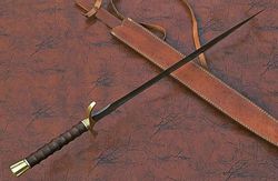 31"Custom Handmade Sword Damascus Steel Sword Needle Point Viking Sword