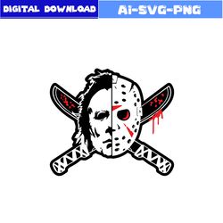 Jason Vorhees Svg, Michael Myers Svg, Horror Movies Svg, Horror Character Svg, Halloween Svg, Png Dxf Digital File