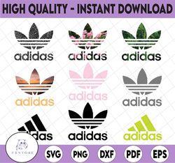 Adidas Logo SVG, Fashion Brand SVG - PNG - Luxury Fashion Brands logos SVG - Instant Download File.
