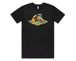 Melting Rubiks Cube T-shirt Tee Top Funny Nerdy Geek Gift Sheldon Big Bang