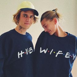 Wifey Hubby Sweatshirt - Justin Bieber and Hailey Baldwin Friends sweatshirt  - love, couple sweatshirt- Personalized Cr