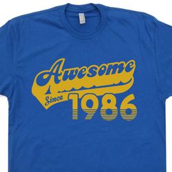 Awesome Since 1986 T Shirt 37th Birthday Shirt For Men Gift Saying Funny Mens Womens Born In 1986 Birthday T Shirt Vinta