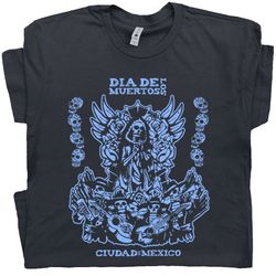 Dia De Los Muertos Shirt Sugar Skull Graphic Tee Day Of the Dead Shirts Mexican Halloween Skeleton Shirt Cerveza Shirt E
