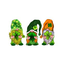 Three Gnomes Hold Shamrocks Svg, St. Patricks Day Svg, Gnome Svg, Three Gnomes Svg, Patricks Day Svg, Shamrocks Svg, Luc