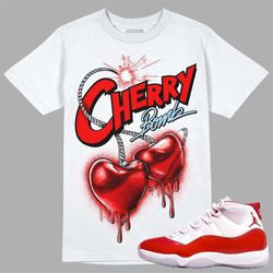 Cherry 11s DopeSkill Unisex Shirt Cherry Bomb Graphic