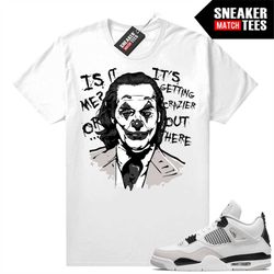 Military Black 4s shirts to match Sneaker Match Tees White 'Crazy'