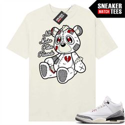 White Cement 3s to match Sneaker Match Tees Sail 'No More Fake Friends'