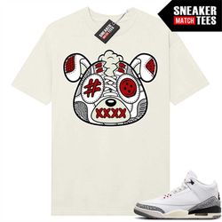 White Cement 3s to match Sneaker Match Tees Sail 'Sneakerhead Puppy'