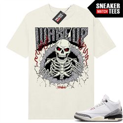 White Cement 3s to match Sneaker Match Tees Sail 'Wakeup'