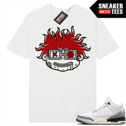 White Cement 3s to match Sneaker Match Tees White 'Misfit Chucky'