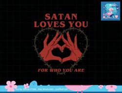Satan Loves You For Who You Are Halloween Vintage png, sublimation copy