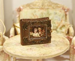 Miniature photo album for a dollhouse 1:12, vintage album
