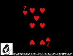 Seven Of Hearts Deck Of Cards Playing Cards Halloween Poker png, sublimation copy