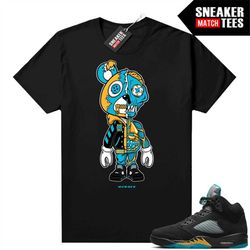 Aqua 5s Shirts to match Sneaker Match Tees Black 'Nuwave Bear Anatomy'