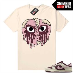 SB Dunks Valentines Day Sneaker Match Tees Sail 'Crying Heart'