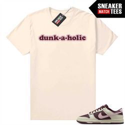 SB Dunks Valentines Day Sneaker Match Tees Sail 'Dunkaholic'