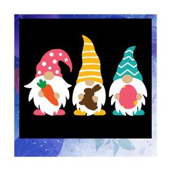 Easter Gnomes Svg, Easter Svg, Three Gnomes Svg, Easter Eggs Svg, Chocolate svg, Bunny svg, Happy Easter svg, Files For