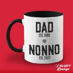 Custom Nonno Mug, Italian Grandpa Personalized Coffee Cup, First Time Nonno Gift, Promoted To Nonno, Customized Future N