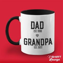 Custom Grandpa Mug, Dad To Grandpa Personalized Coffee Cup, First Time Grandpa Gift, Promoted To Grandpa, Customized Fut