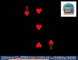 Three Of Hearts Deck Of Cards Playing Cards Halloween Poker png, sublimation copy